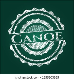 Canoe written on a chalkboard
