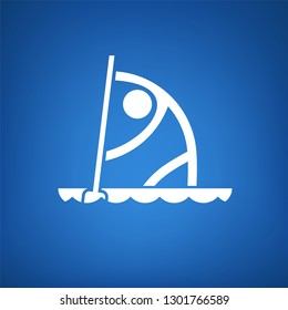 canoeing flat icon
