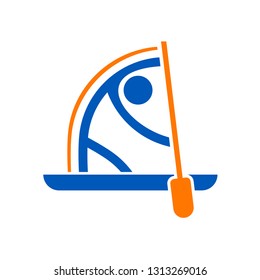 canoeing flat icon