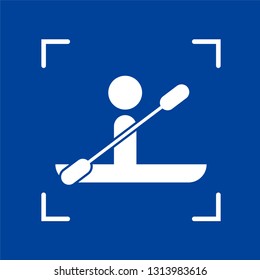 canoeing flat icon