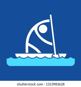 canoeing flat icon
