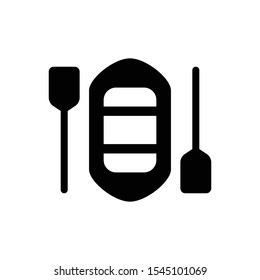 Canoeing Icon in Black Color