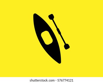 Canoeing icon Vector.