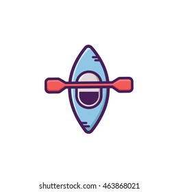 Canoeing Illustration Icon