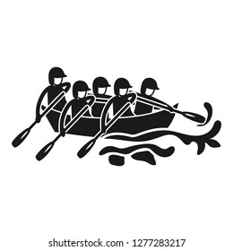 Canoeing rafting icon. Simple illustration of canoeing rafting vector icon for web design isolated on white background