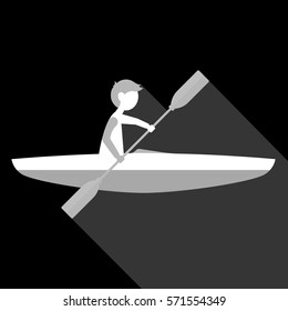 canoeing rowing black