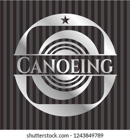 Canoeing silver badge or emblem