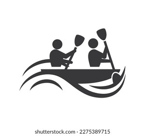 canoeing sport icon isolated design