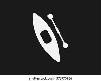Canoeing sport icon Vector.