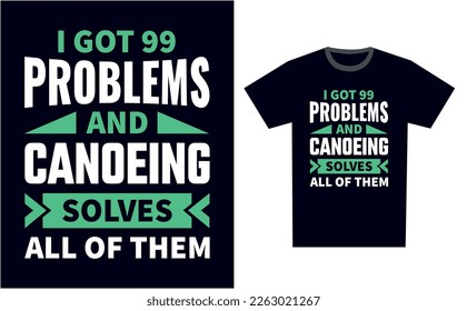 Canoeing T Shirt Design Template Vector