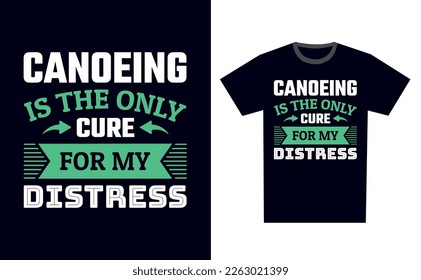 Canoeing T Shirt Design Template Vector