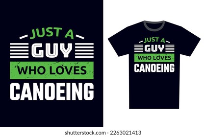 Canoeing T Shirt Design Template Vector