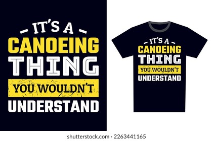 Canoeing T Shirt Design Template Vector
