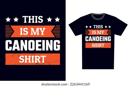 Canoeing T Shirt Design Template Vector