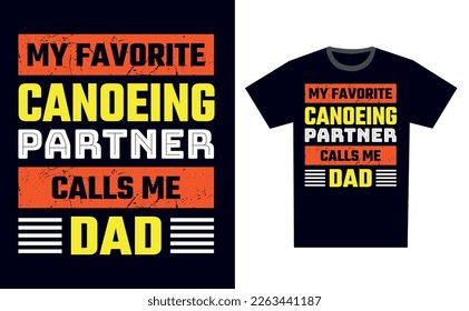 Canoeing T Shirt Design Template Vector