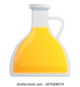 Canola flask oil icon. Cartoon of canola flask oil vector icon for web design isolated on white background