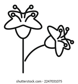 Canola flower icon outline vector. Plant seed. Rape field