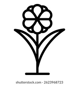 Canola flower icon. Outline canola flower vector icon for web design isolated on white background