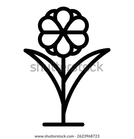 Canola flower icon. Outline canola flower vector icon for web design isolated on white background