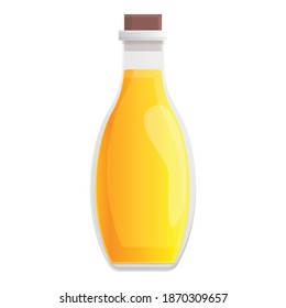 Canola oil bottle icon. Cartoon of canola oil bottle vector icon for web design isolated on white background