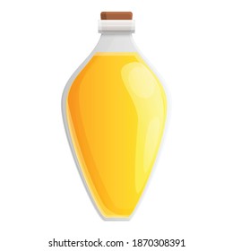 Canola oil glass potion icon. Cartoon of canola oil glass potion vector icon for web design isolated on white background
