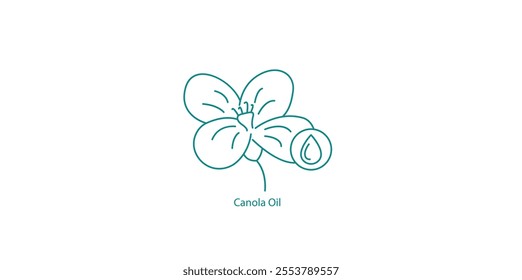 Canola Oil Heart-Healthy Cooking Vector Icon