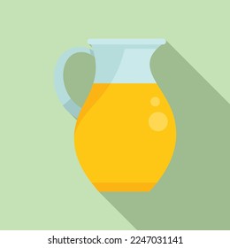 Canola oil jug icon flat vector. Plant seed. Flower mustard