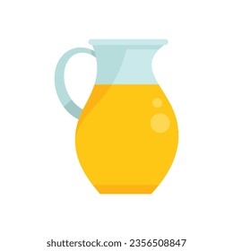 Canola oil jug icon flat vector. Plant seed. Flower mustard isolated