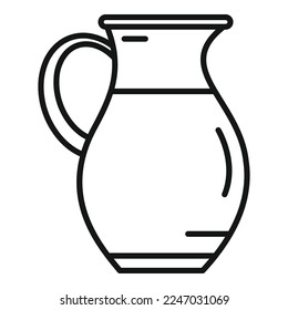 Canola oil jug icon outline vector. Plant seed. Flower mustard