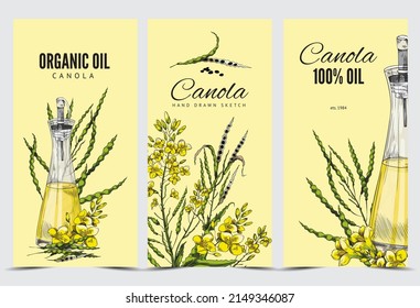 Etiquetas aceite canola en