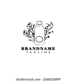 canola oil logo cartoon icon template black modern isolated vector illustration