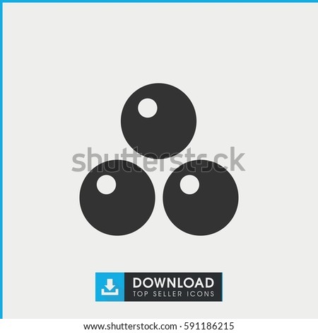 canon ball icon. Simple filled canon ball vector icon. On white background.