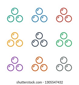 canon ball icon white background. Editable outline canon ball icon from war. Trendy canon ball icon for web and mobile.