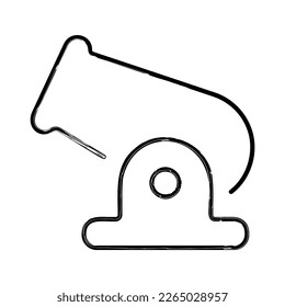 pincel canónico sobre fondo blanco, ilustración vectorial.