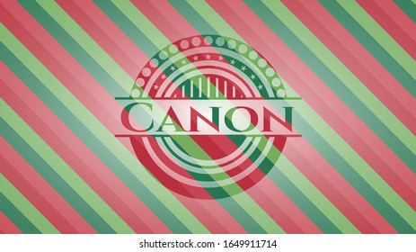 Canon christmas emblem. Vector Illustration. Detailed.