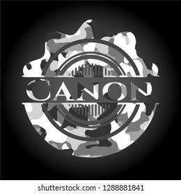 Canon grey camouflage emblem