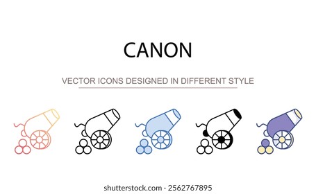 Canon icon design with white background stock illustration