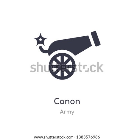 canon icon. isolated canon icon vector illustration from army collection. editable sing symbol can be use for web site and mobile app