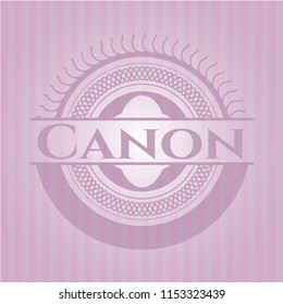 Canon pink emblem