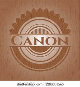 Canon retro wooden emblem