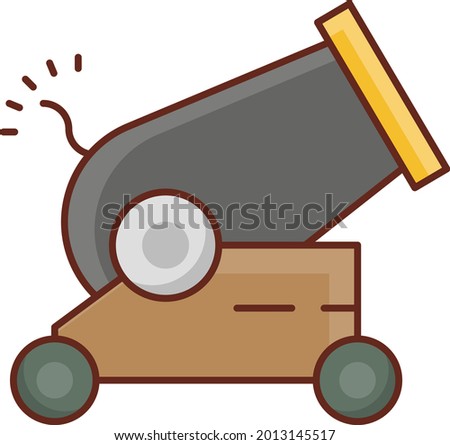 canon vector flat color icon
