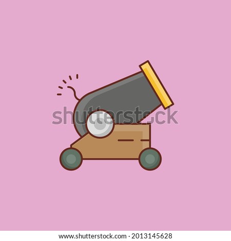 canon vector flat color icon