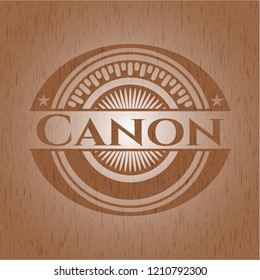 Canon vintage wood emblem