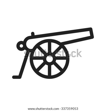 Canon, war, weapon icon vector image. Can also be used for objects. Suitable for use on web apps, mobile apps and print media.