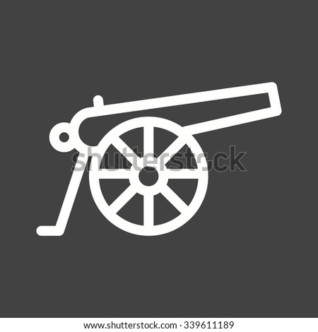 Canon, war, weapon icon vector image. Can also be used for objects. Suitable for use on web apps, mobile apps and print media.