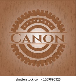 Canon wood emblem. Retro