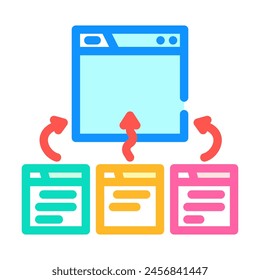 canonical tag seo Vector de color. canonical tag seo sign. ilustración de símbolo aislado