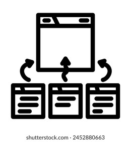 canonical tag seo line icon Vector. canonical tag seo sign. aislado contour symbol negro ilustración