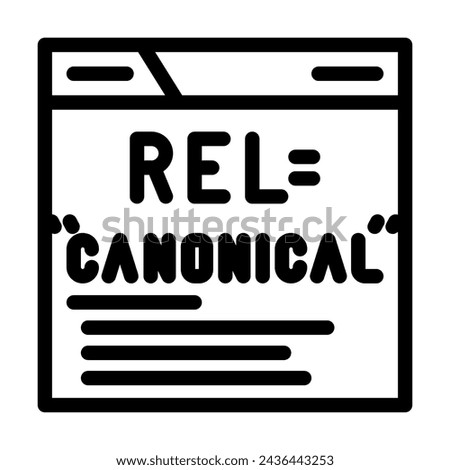 canonical url seo line icon vector. canonical url seo sign. isolated contour symbol black illustration
