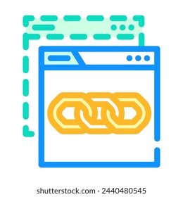 canonicalization seo color icon vector. canonicalization seo sign. isolated symbol illustration